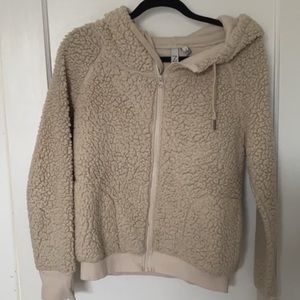 Beige Sherpa Zip Up